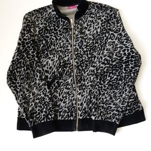 PAPAGALLO Leopard Print Sweater Black Grey PLarge